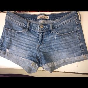 Light Wash Blue Hollister Jean Shorts